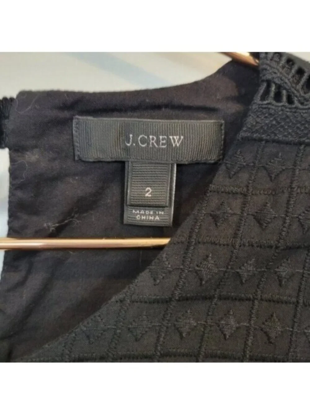 J. Crew | Flutter Sleeve Eyelet Shift Dress Black